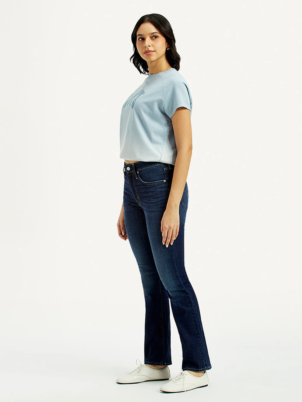 Women's 725 Dark Indigo Bootcut Fit High Rise Jeans - Image 7