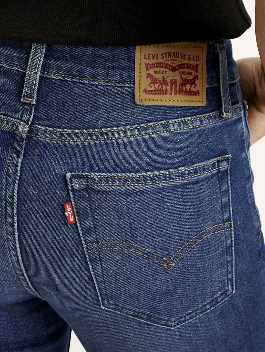 Women's 725 Dark Indigo Bootcut Fit High Rise Jeans - Image 5