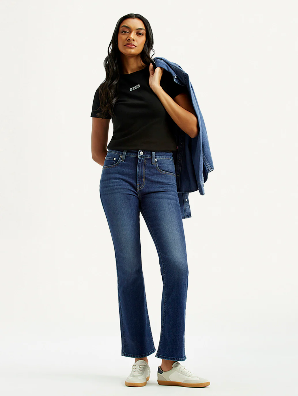 Women's 725 Dark Indigo Bootcut Fit High Rise Jeans - Image 7