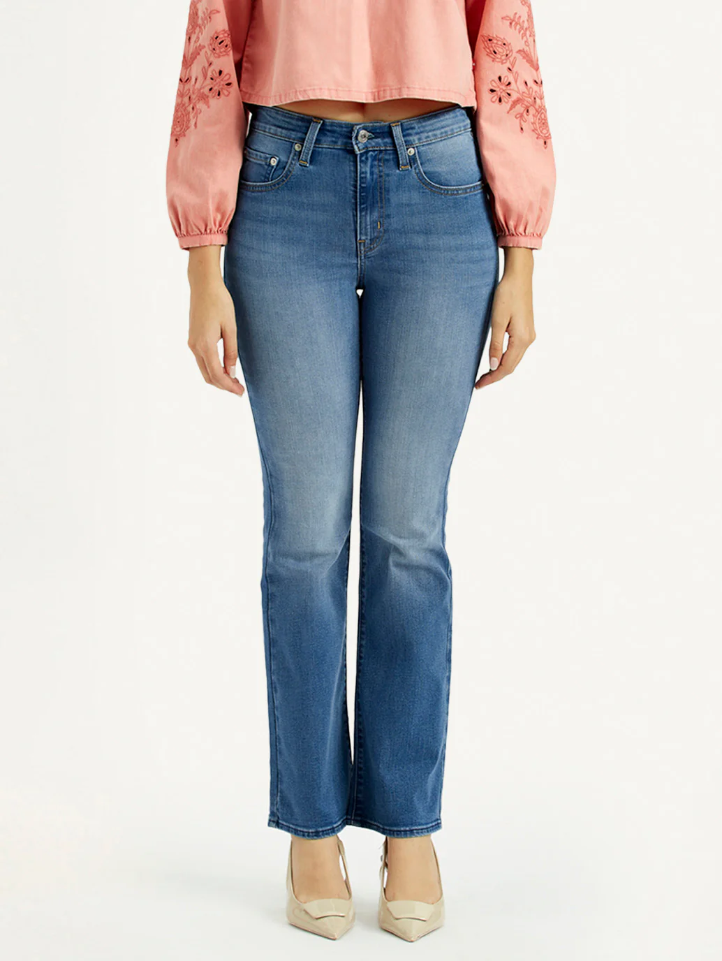 Women's 725 Med Indigo Bootcut Fit High Rise Jeans - Image 3