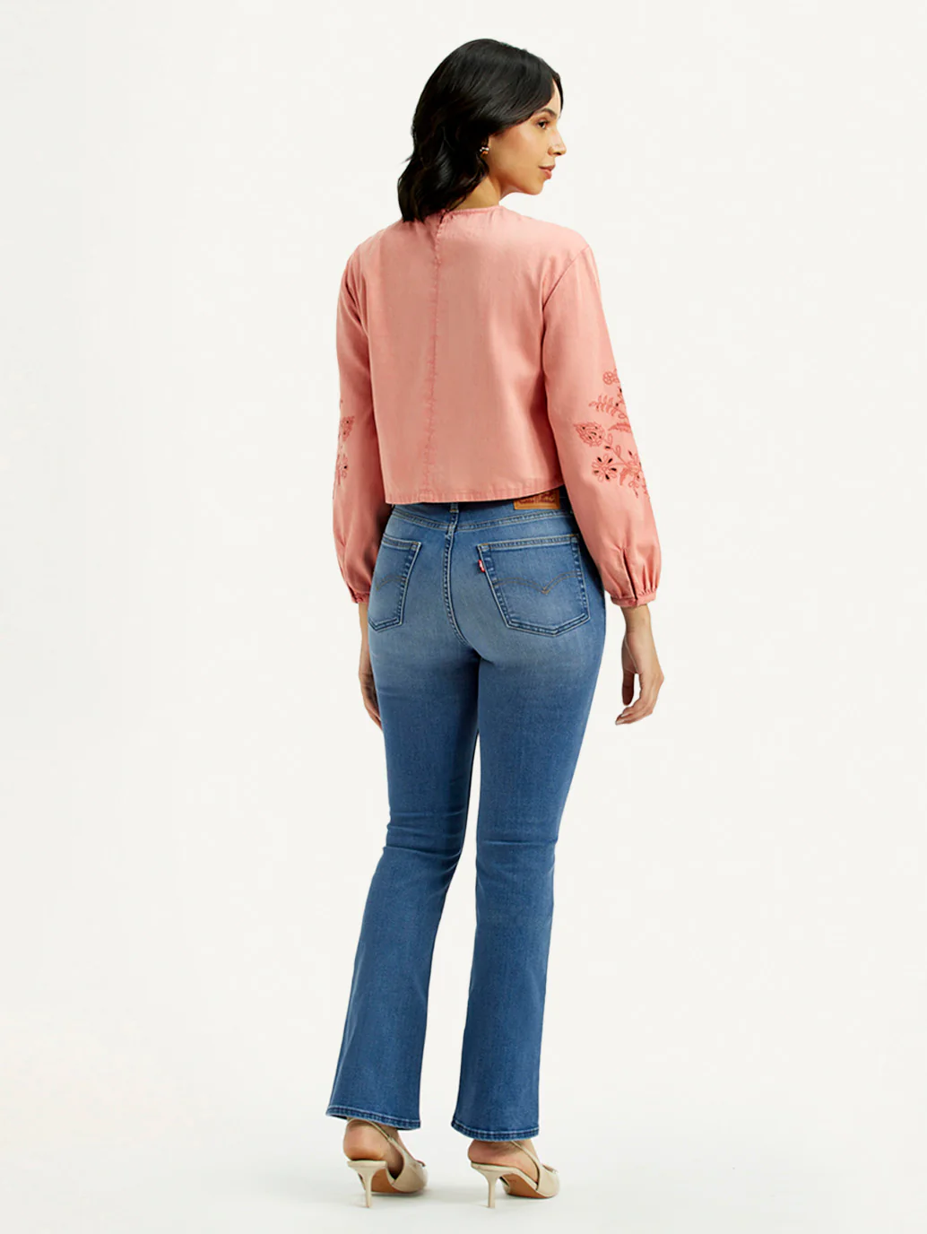 Women's 725 Med Indigo Bootcut Fit High Rise Jeans - Image 5