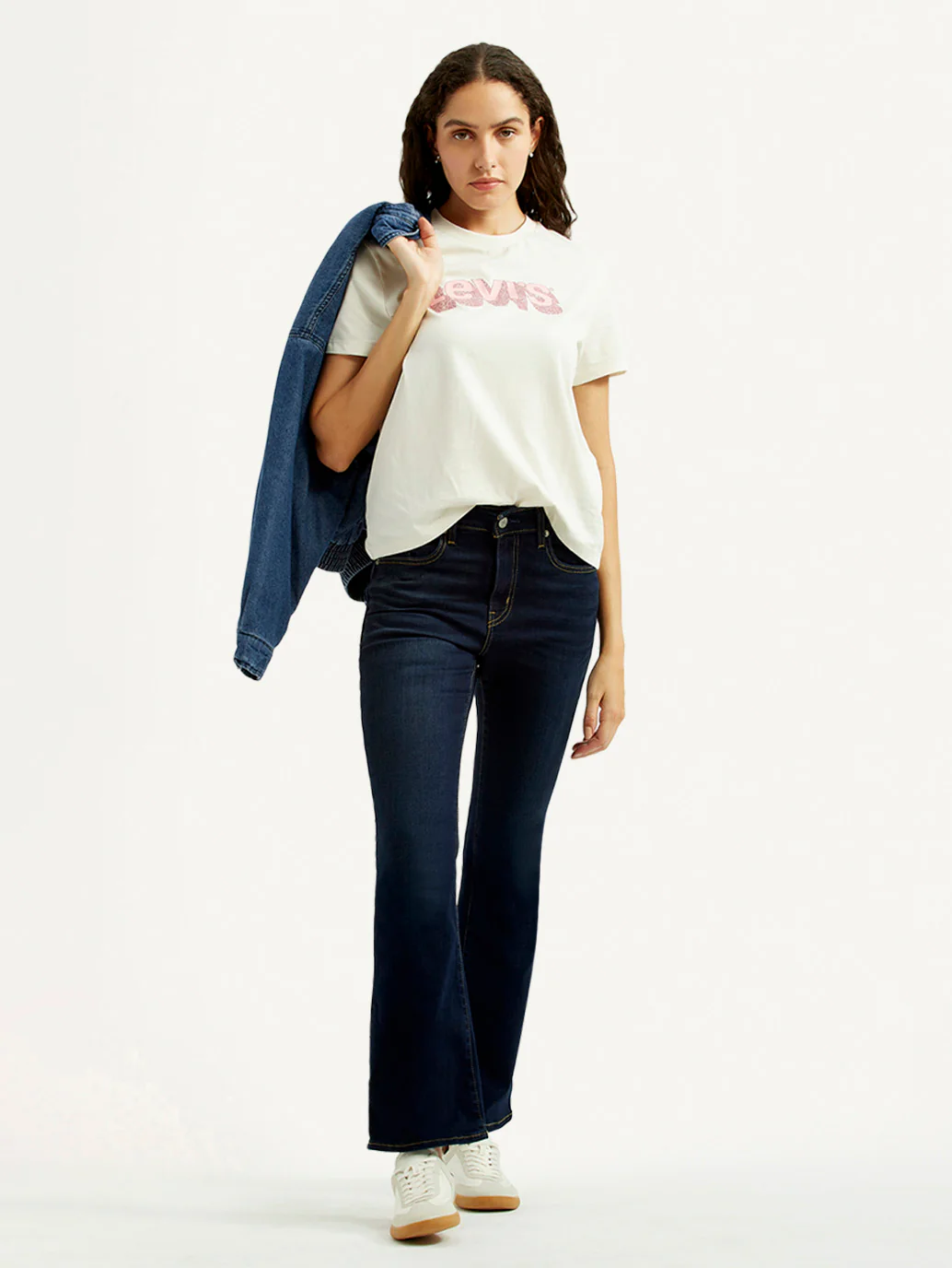 Women's 725 Navy Bootcut Fit High Rise Jeans