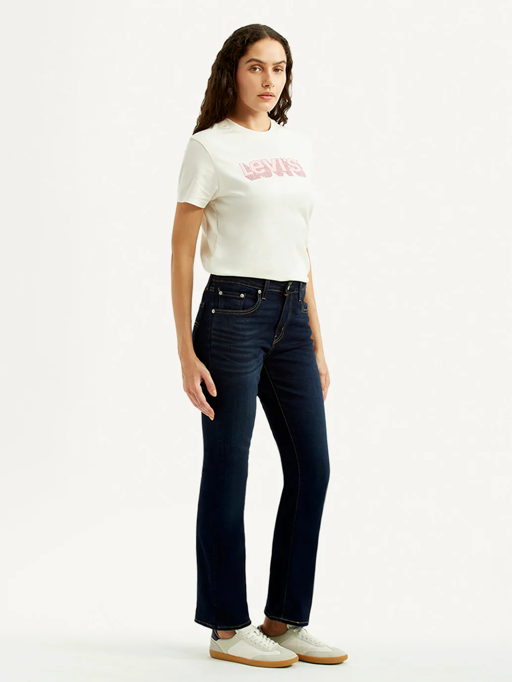 Women's 725 Navy Bootcut Fit High Rise Jeans - Image 7