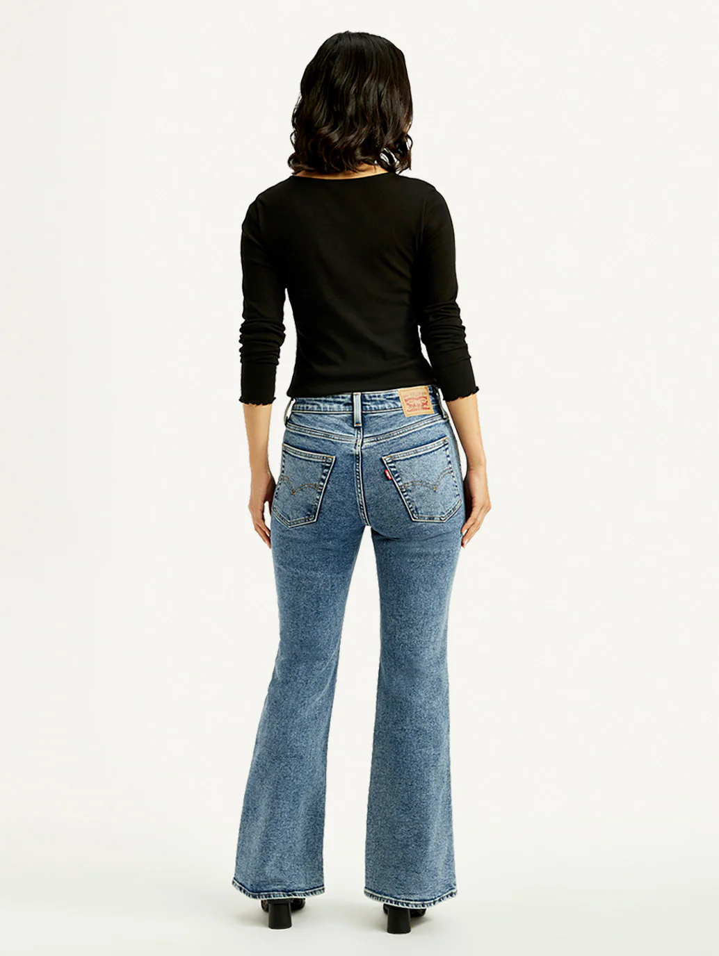 Women's 726 Blue Slim Flared Fit High Rise Jeans - Image 5