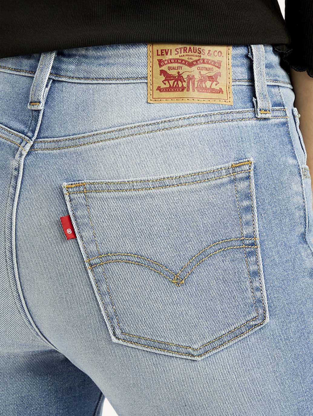 Women's 726 Blue Slim Flared Fit High Rise Jeans - Image 6