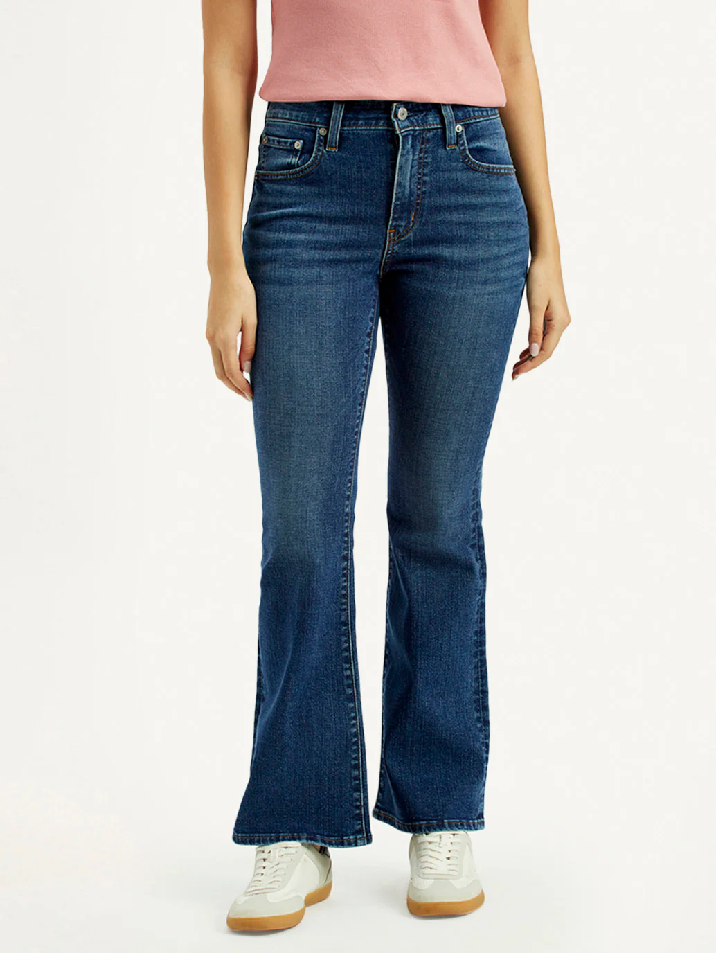 Women's 726 Dark Indigo Flared Fit High Rise Jeans - Image 3