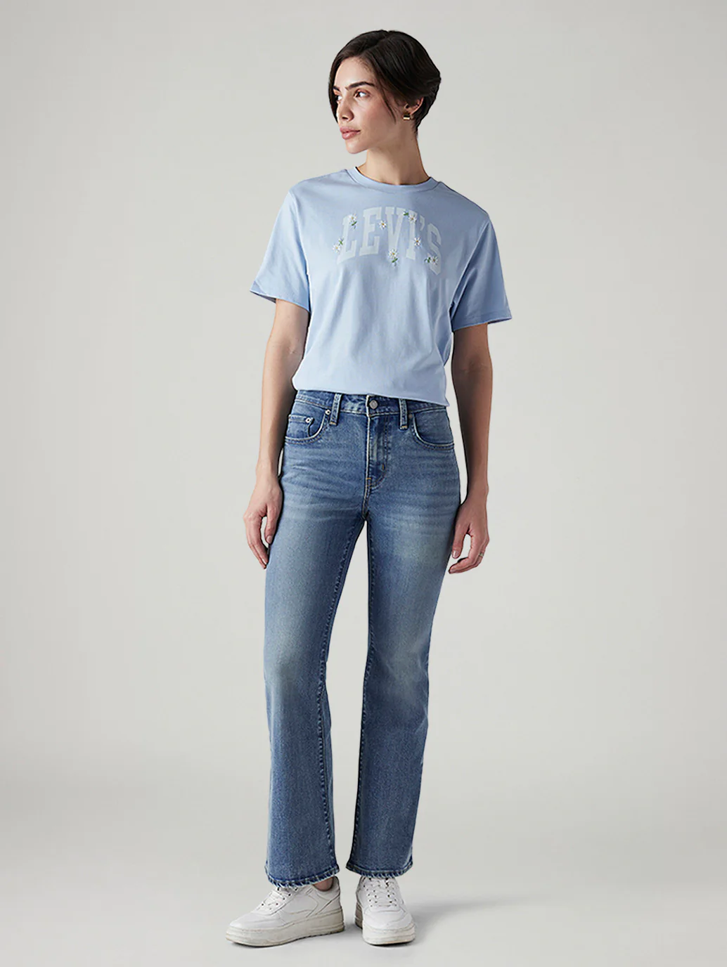 Women's 726 Light Blue Flared Fit High Rise Jeans - Image 2