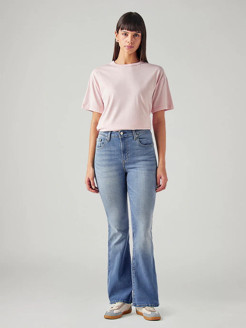 Women's 726 Light Blue Flared Fit High Rise Jeans - Image 2