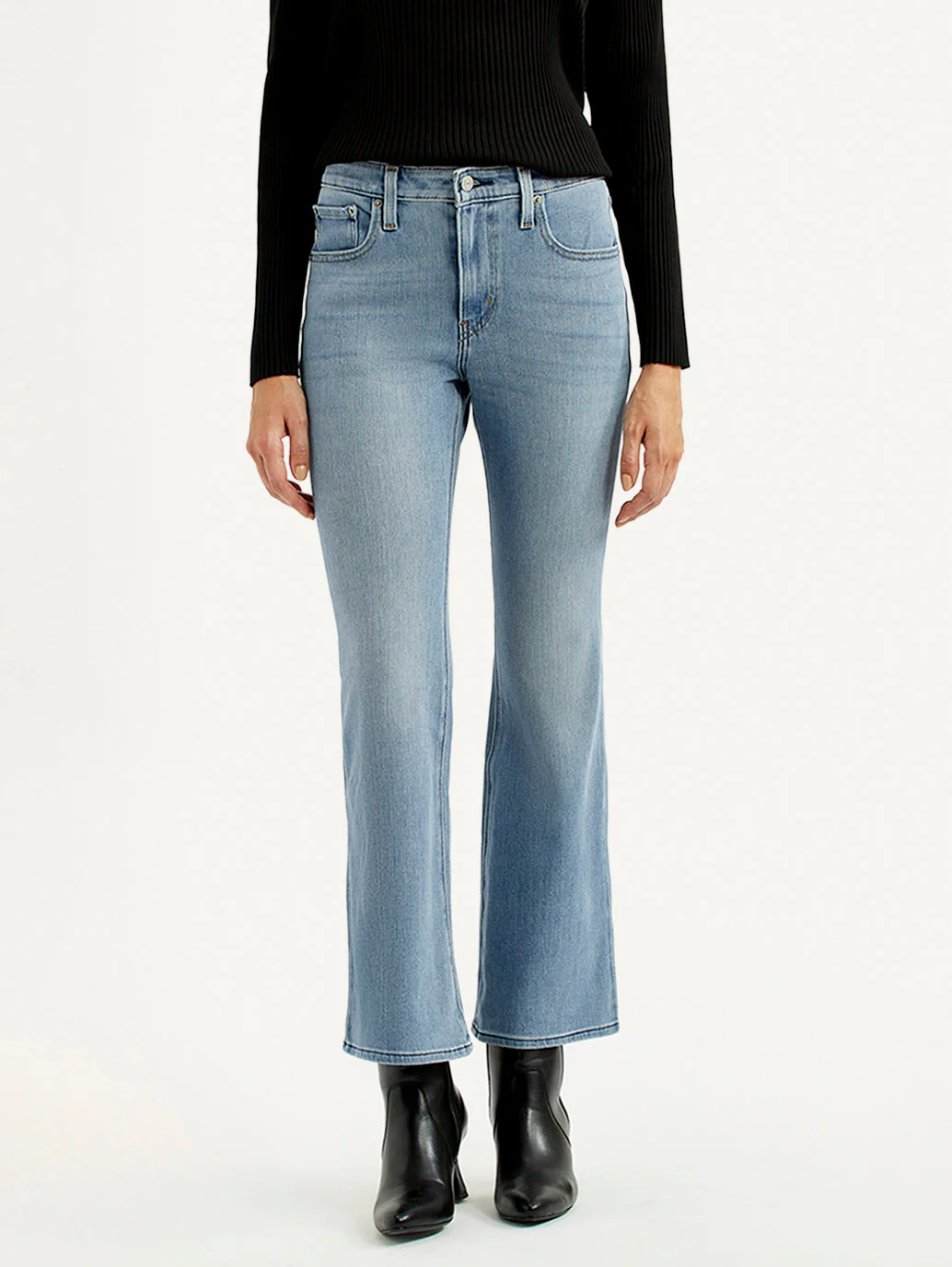 Women's 726 Light Blue Flared Fit High Rise Jeans - Image 3