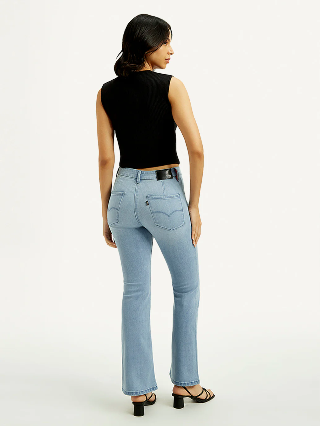 Women's Redloop 726 Light Indigo Flared Fit High Rise Jeans - Image 3