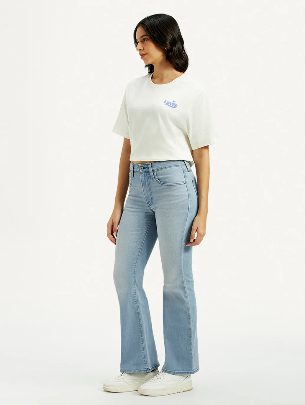 Women's 726 Light Indigo Flared Fit High Rise Jeans - Image 6