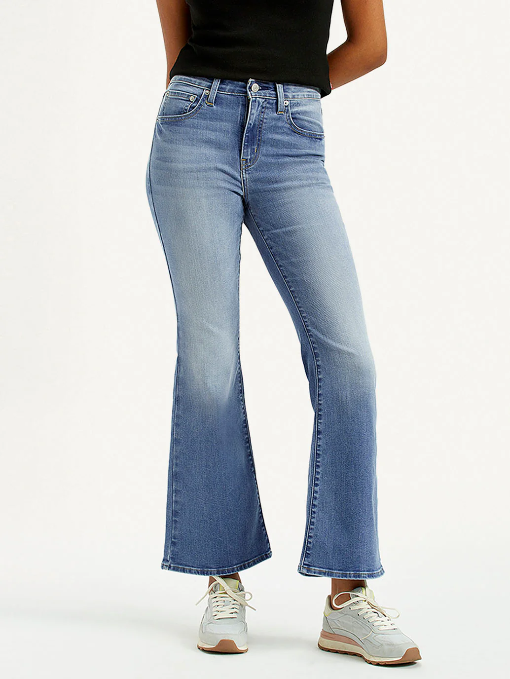 Women's 726 Med Indigo Flared Fit High Rise Jeans - Image 3