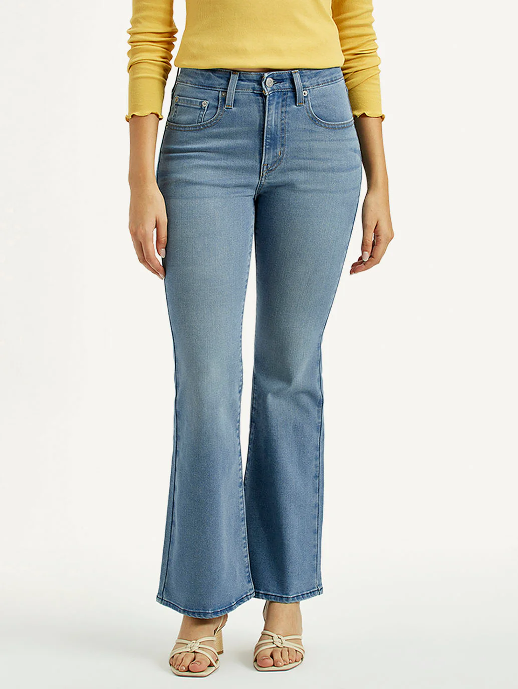 Women's 726 Med Indigo Flared Fit High Rise Jeans - Image 2