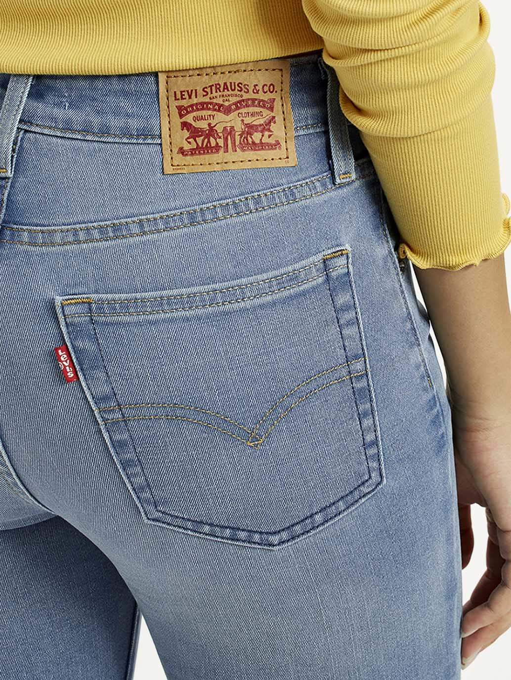Women's 726 Med Indigo Flared Fit High Rise Jeans - Image 6