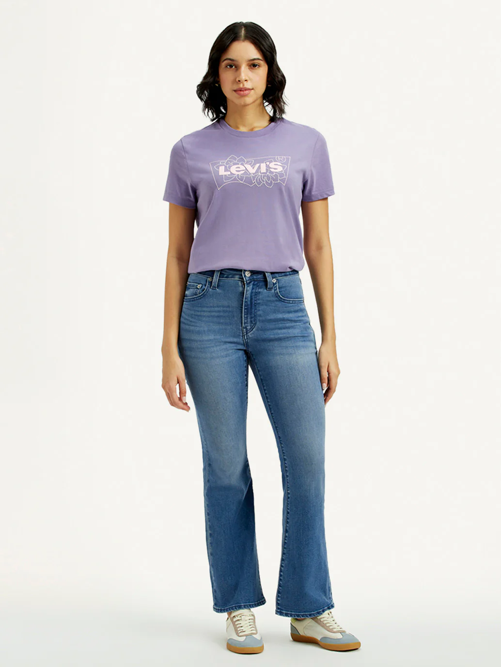 Women's 726 Mid Indigo Flared Fit High Rise Jeans - Image 7