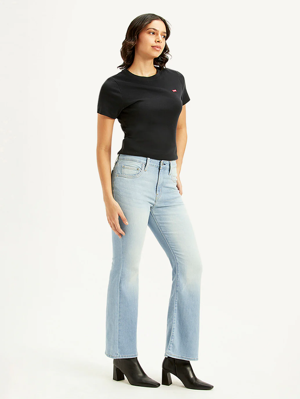 Women's 726 Light Blue Flared Fit Mid Rise Jeans - Image 6
