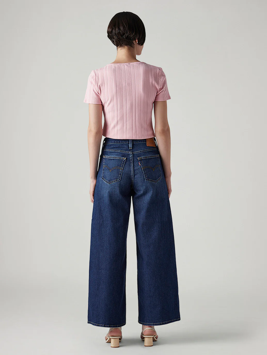Women's 728 Blue Wide Leg Fit High Rise Jeans - Image 4