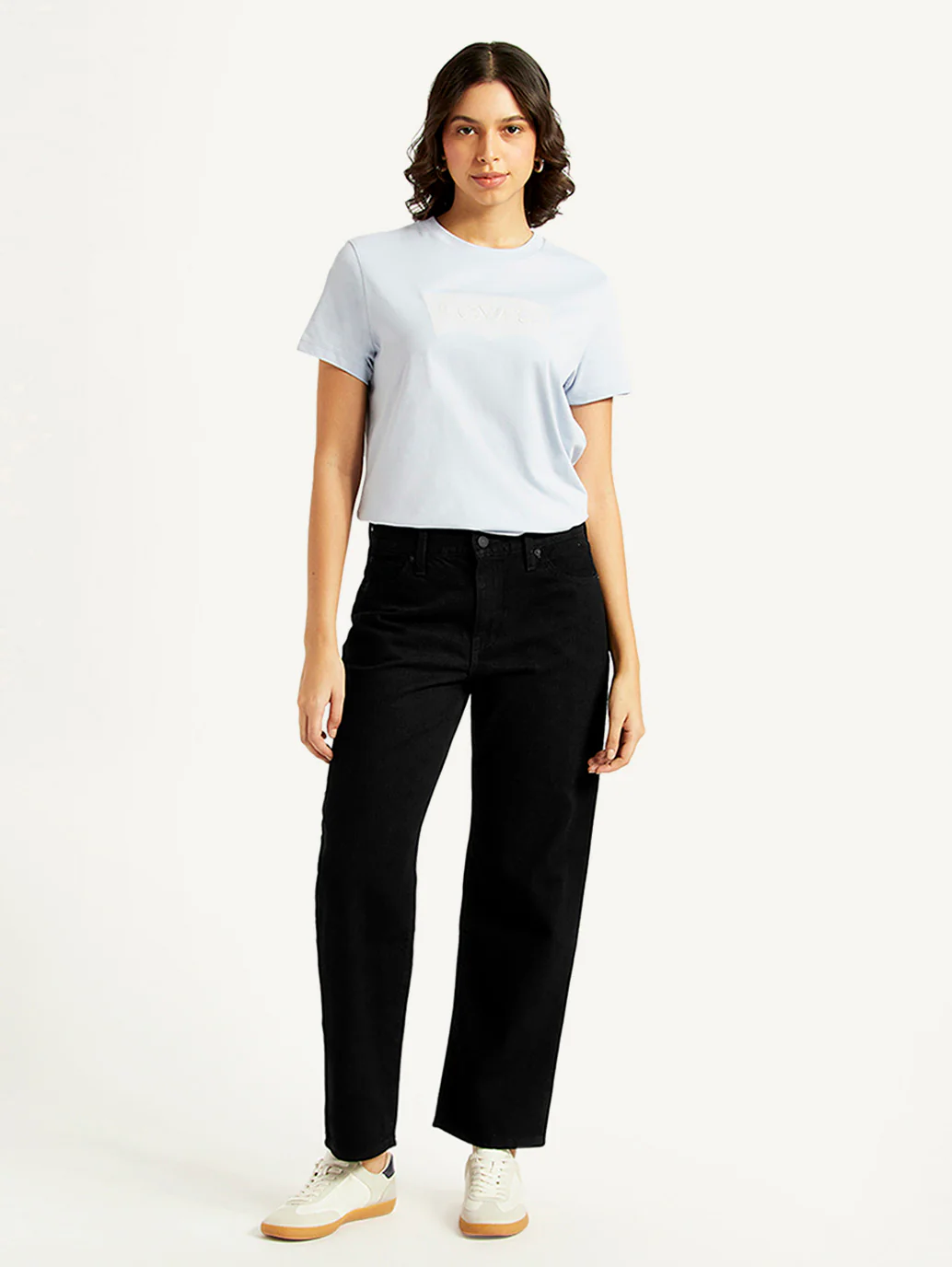Women's 94 Black Baggy Fit Mid Rise Jeans - Image 2