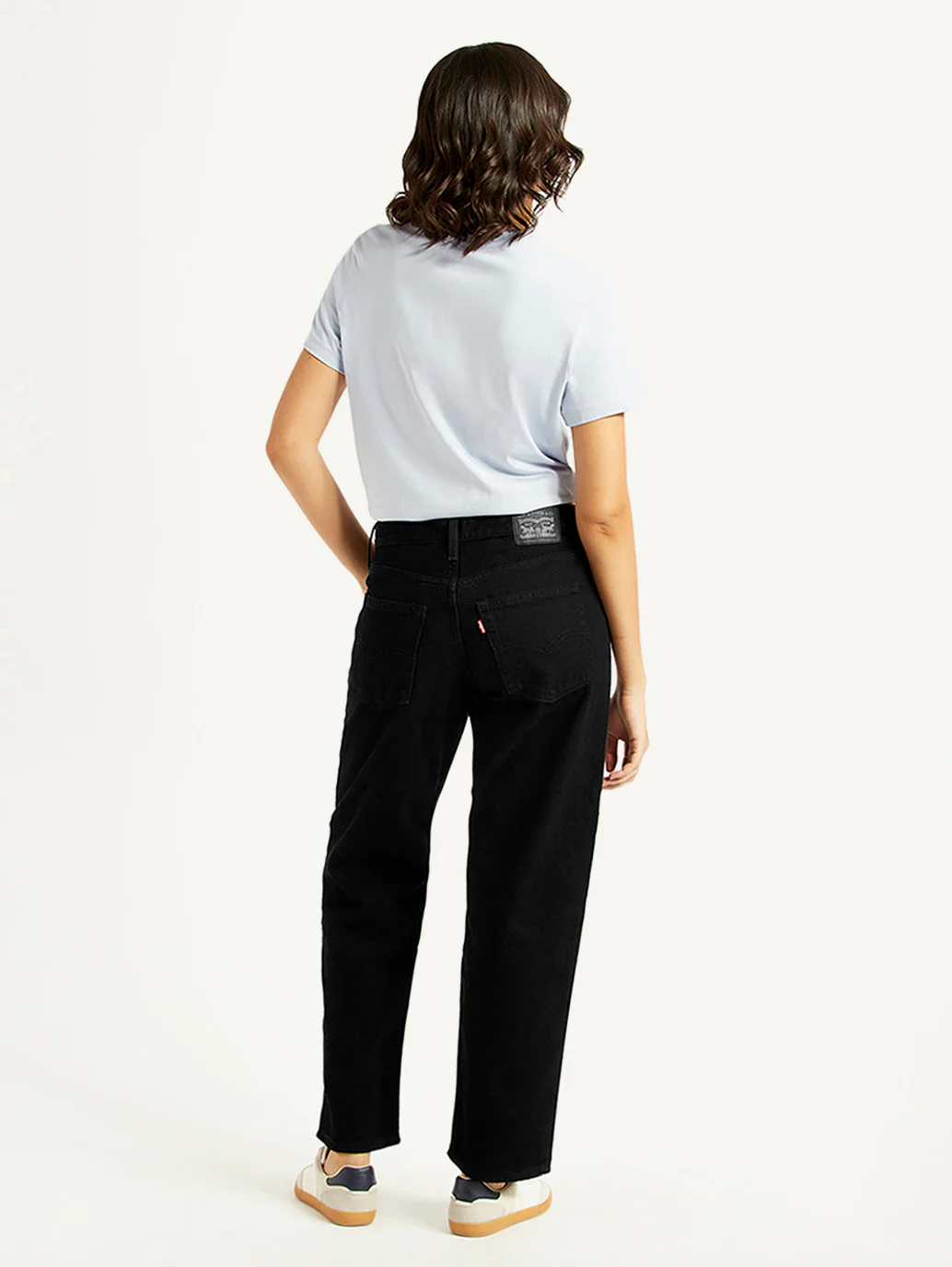 Women's 94 Black Baggy Fit Mid Rise Jeans - Image 3