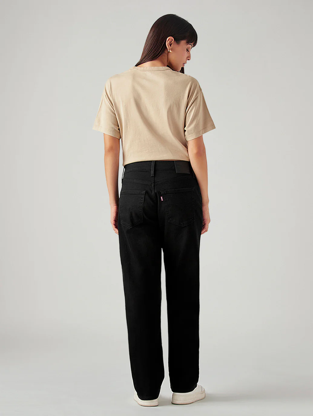 Women's 94 Black Baggy Fit Mid Rise Jeans - Image 3