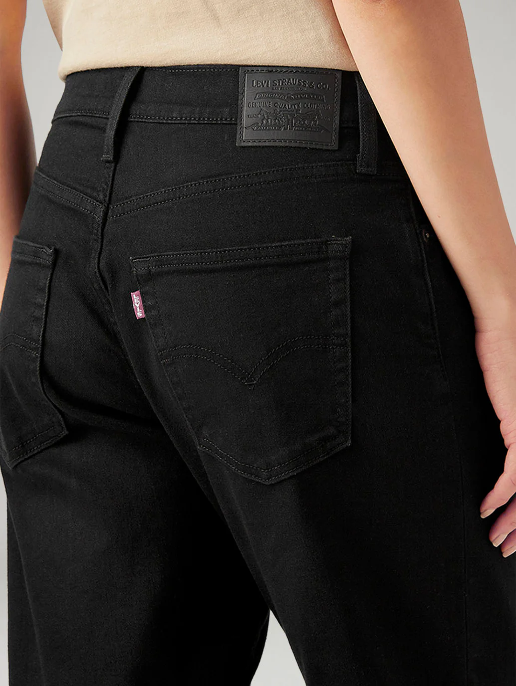 Women's 94 Black Baggy Fit Mid Rise Jeans - Image 5