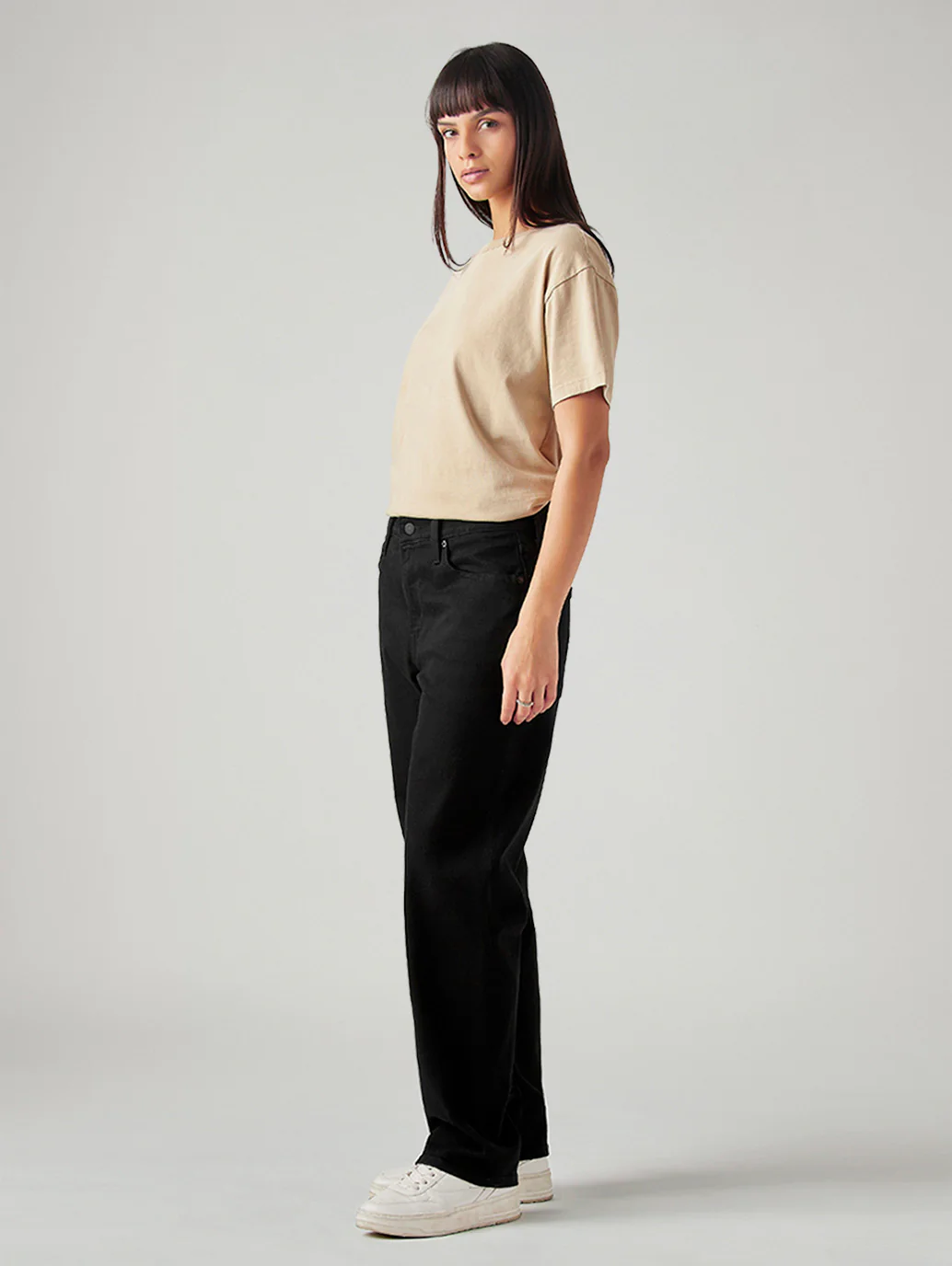 Women's 94 Black Baggy Fit Mid Rise Jeans - Image 6