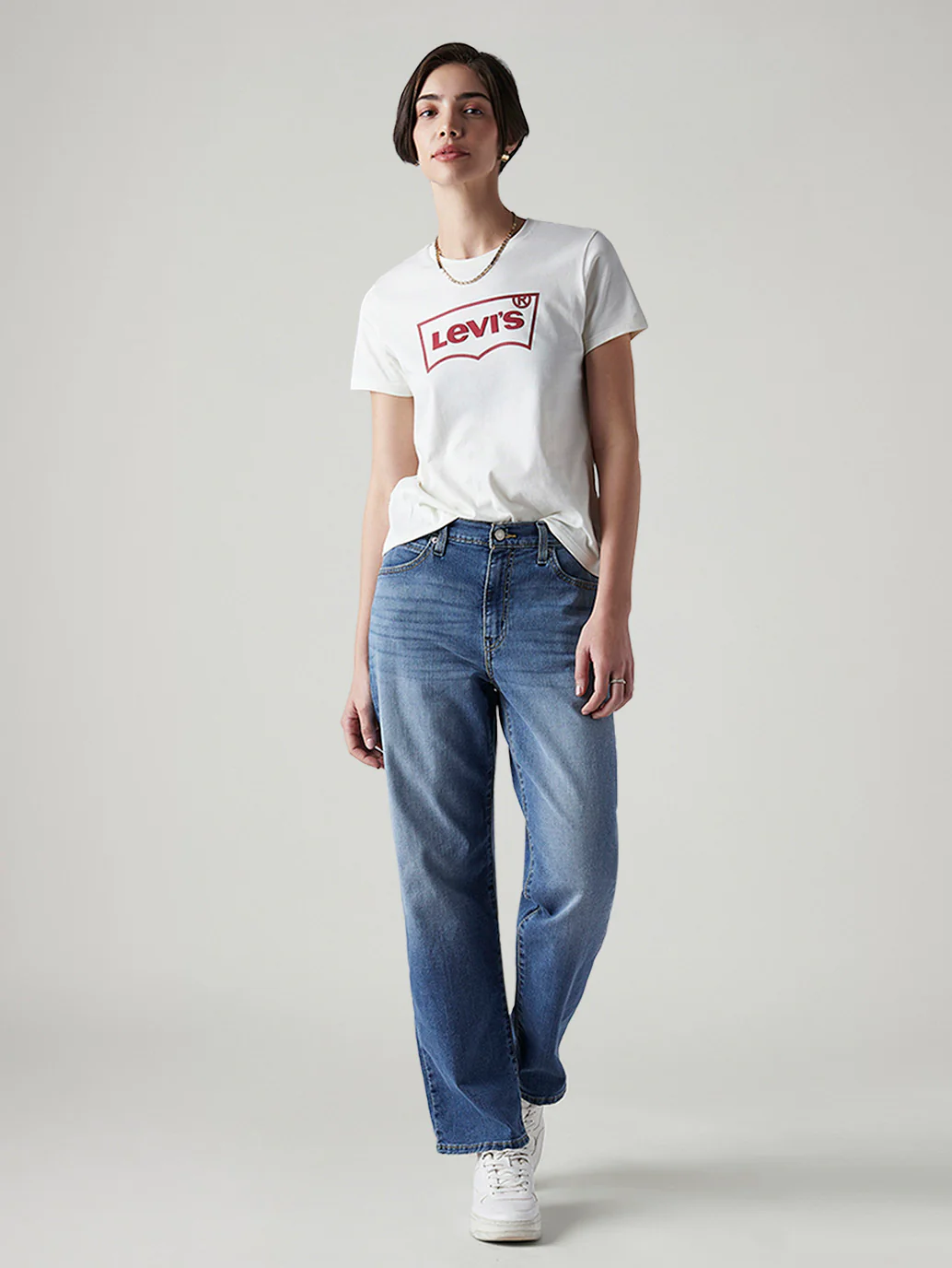 Women's 94 Blue Baggy Fit High Rise Jeans