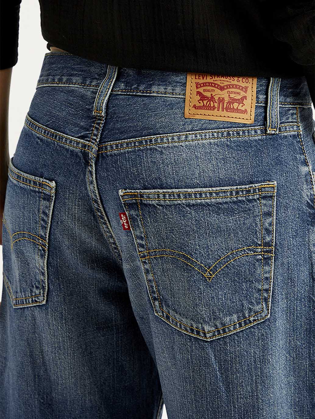 Women's 94 Blue Baggy Fit Mid Rise Jeans - Image 5