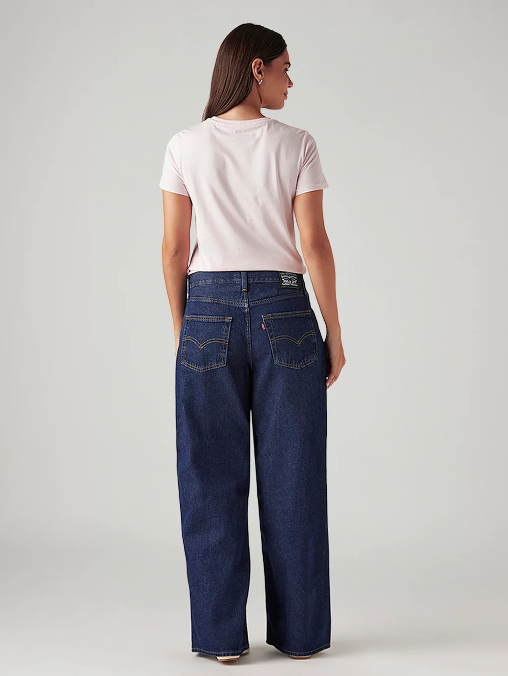 Women's 94 Dark Blue Baggy Fit Mid Rise Jeans - Image 5