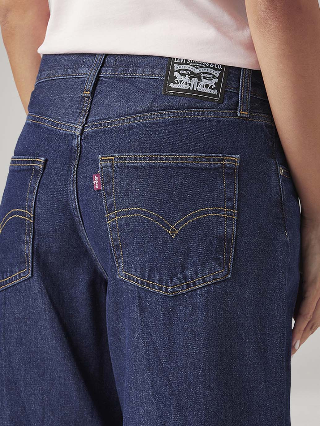 Women's 94 Dark Blue Baggy Fit Mid Rise Jeans - Image 6
