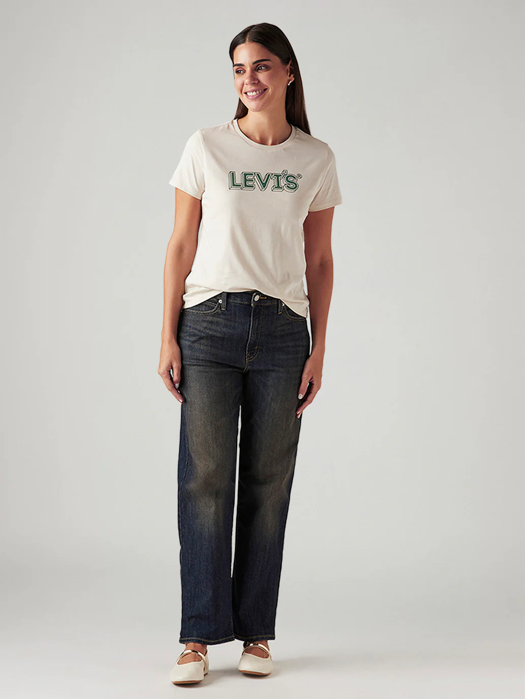 Women's 94 Dark Blue Baggy Fit Mid Rise Tinted Jeans