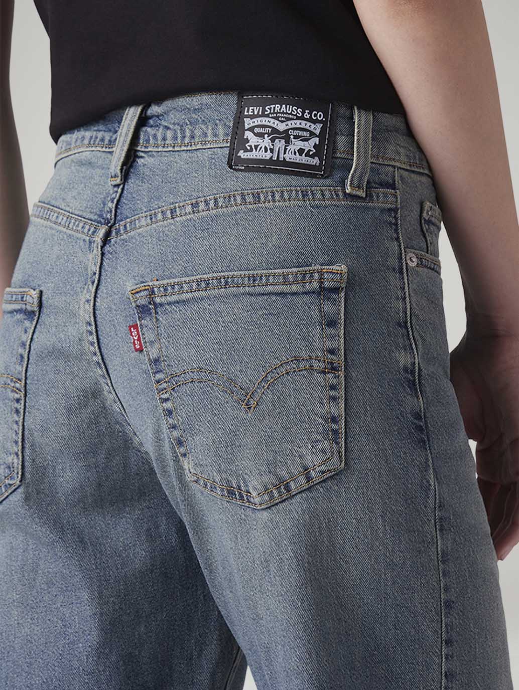 Women's 94 Blue Baggy Fit Mid Rise Jeans - Image 4
