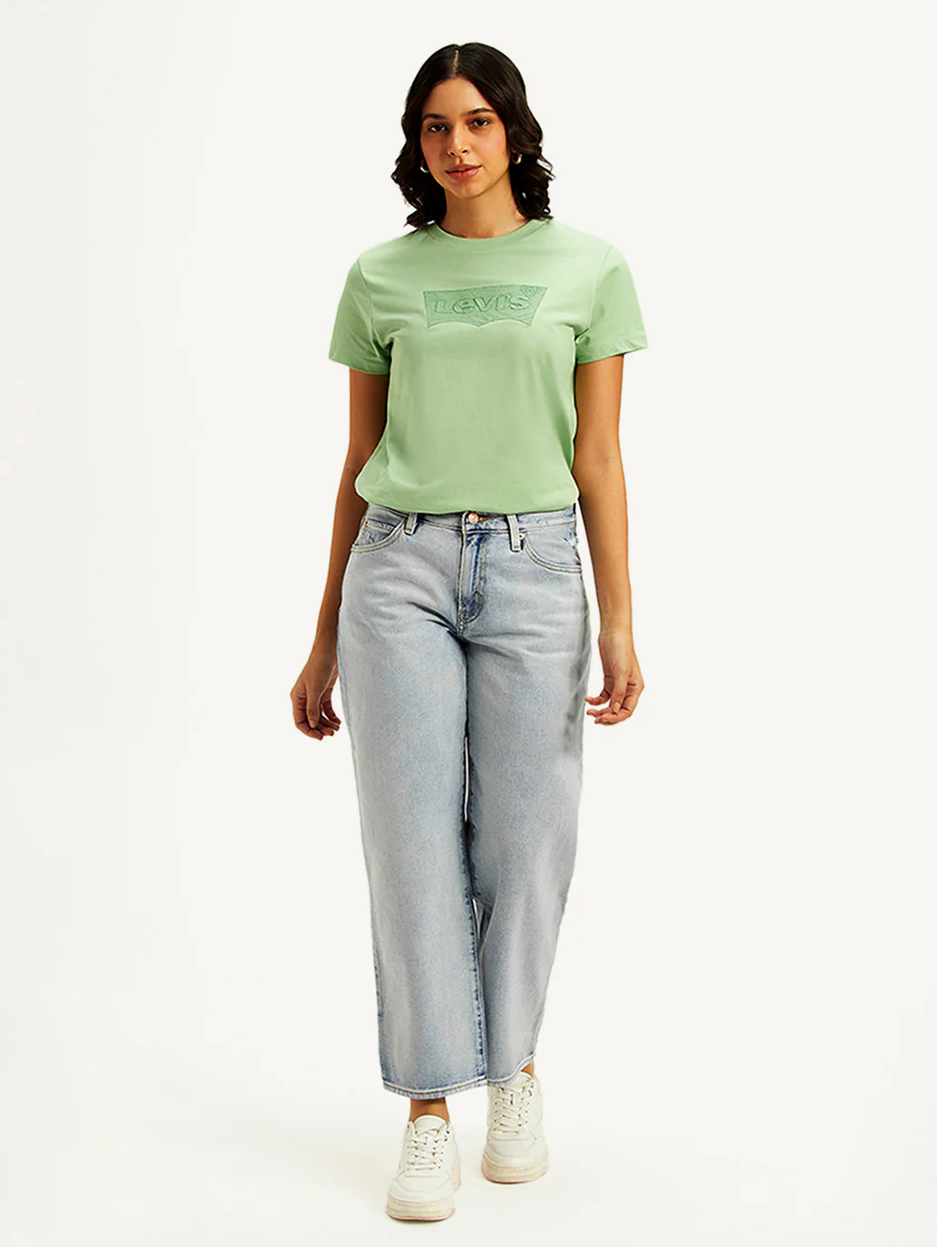Women's 94 Light Blue Baggy Fit Mid Rise Jeans - Image 2