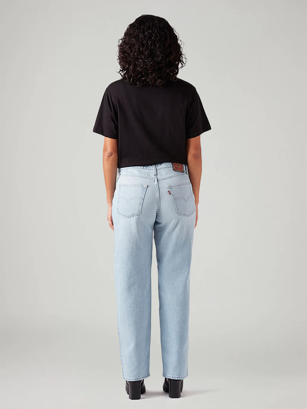 Women's 94 Light Blue Baggy Fit Mid Rise Jeans - Image 3