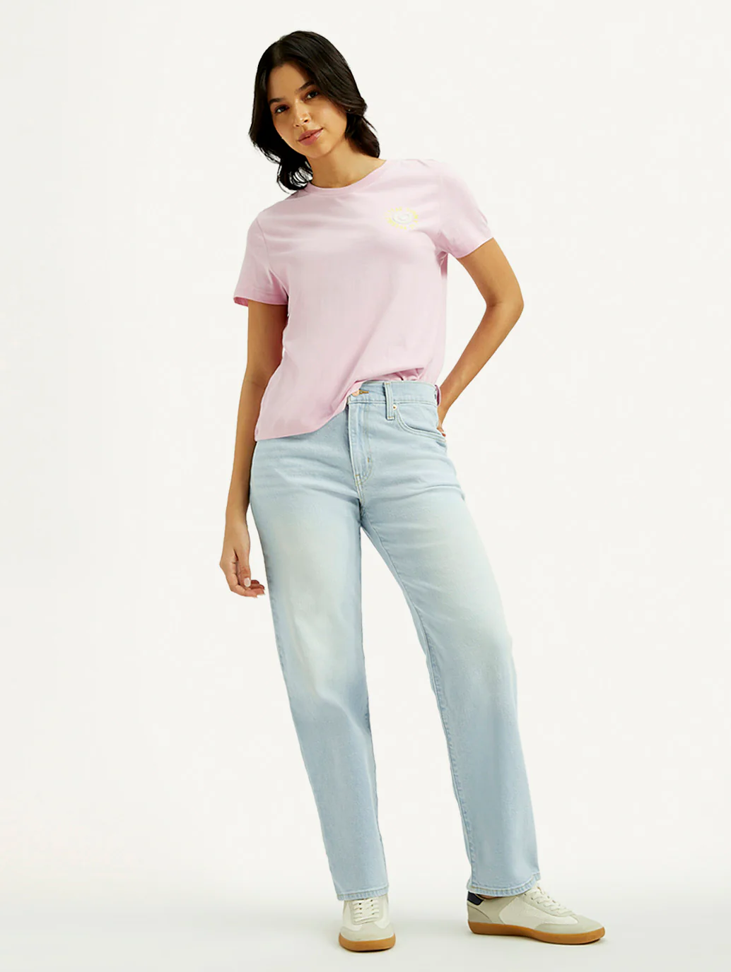 Women's 94 Light Indigo Baggy Fit Mid Rise Jeans - Image 2