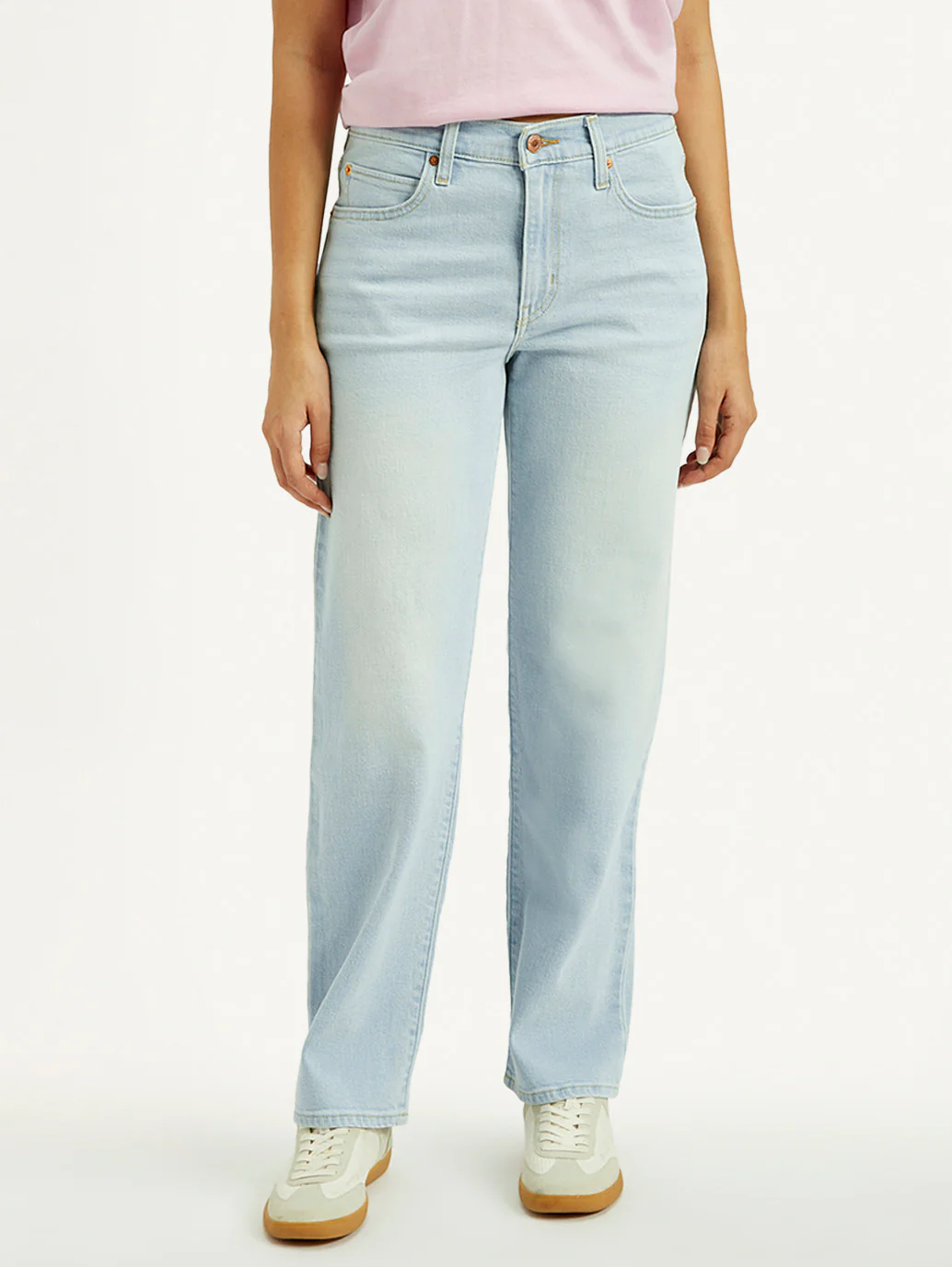 Women's 94 Light Indigo Baggy Fit Mid Rise Jeans - Image 3