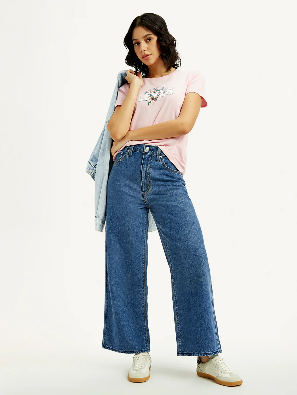Women's Cinch 94 Med Indigo Baggy Fit Mid Rise Jeans