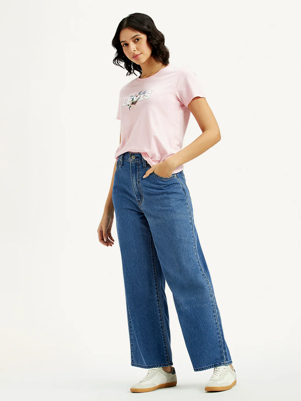 Women's Cinch 94 Med Indigo Baggy Fit Mid Rise Jeans - Image 3