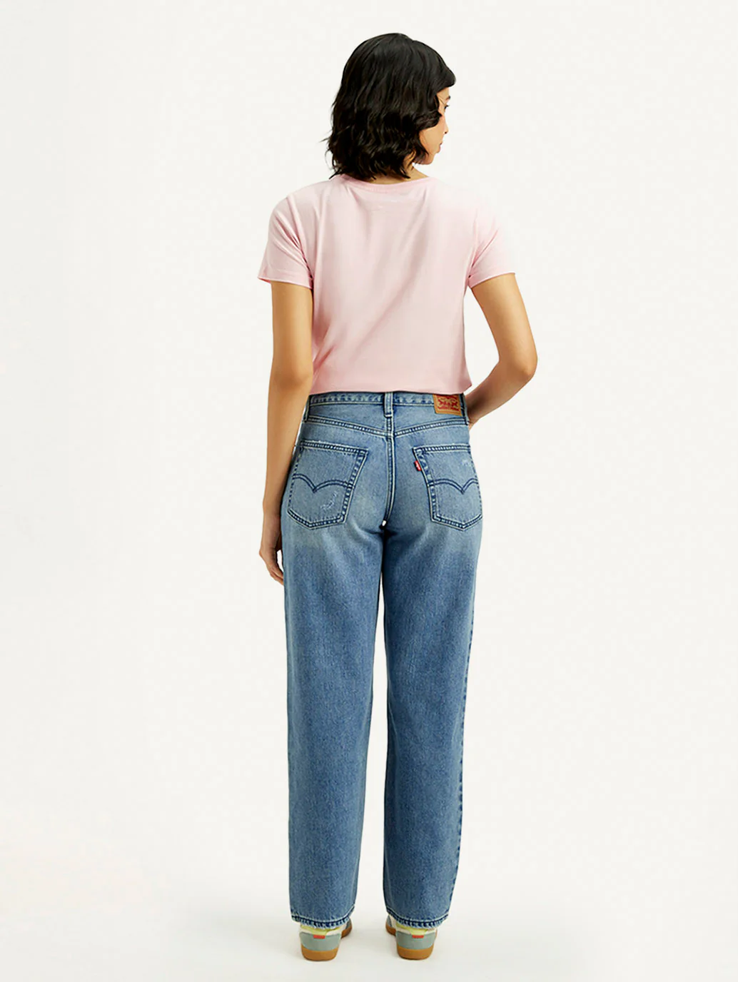 Women's 94 Med Indigo Baggy Fit Mid Rise Jeans - Image 2