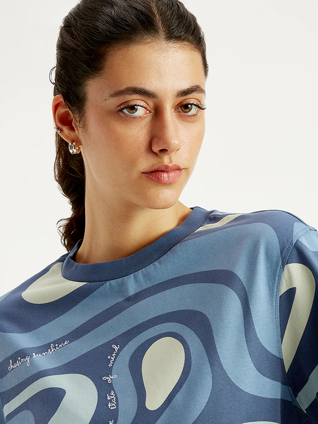 Women's Abstract Print Relaxed Fit T-shirt - Image 6