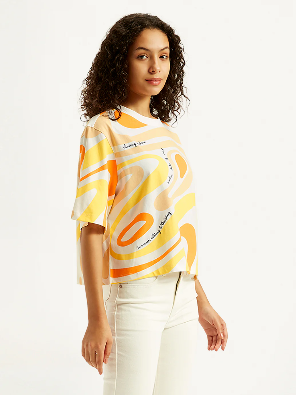 Women's Abstract Print Relaxed Fit T-shirt - Image 4