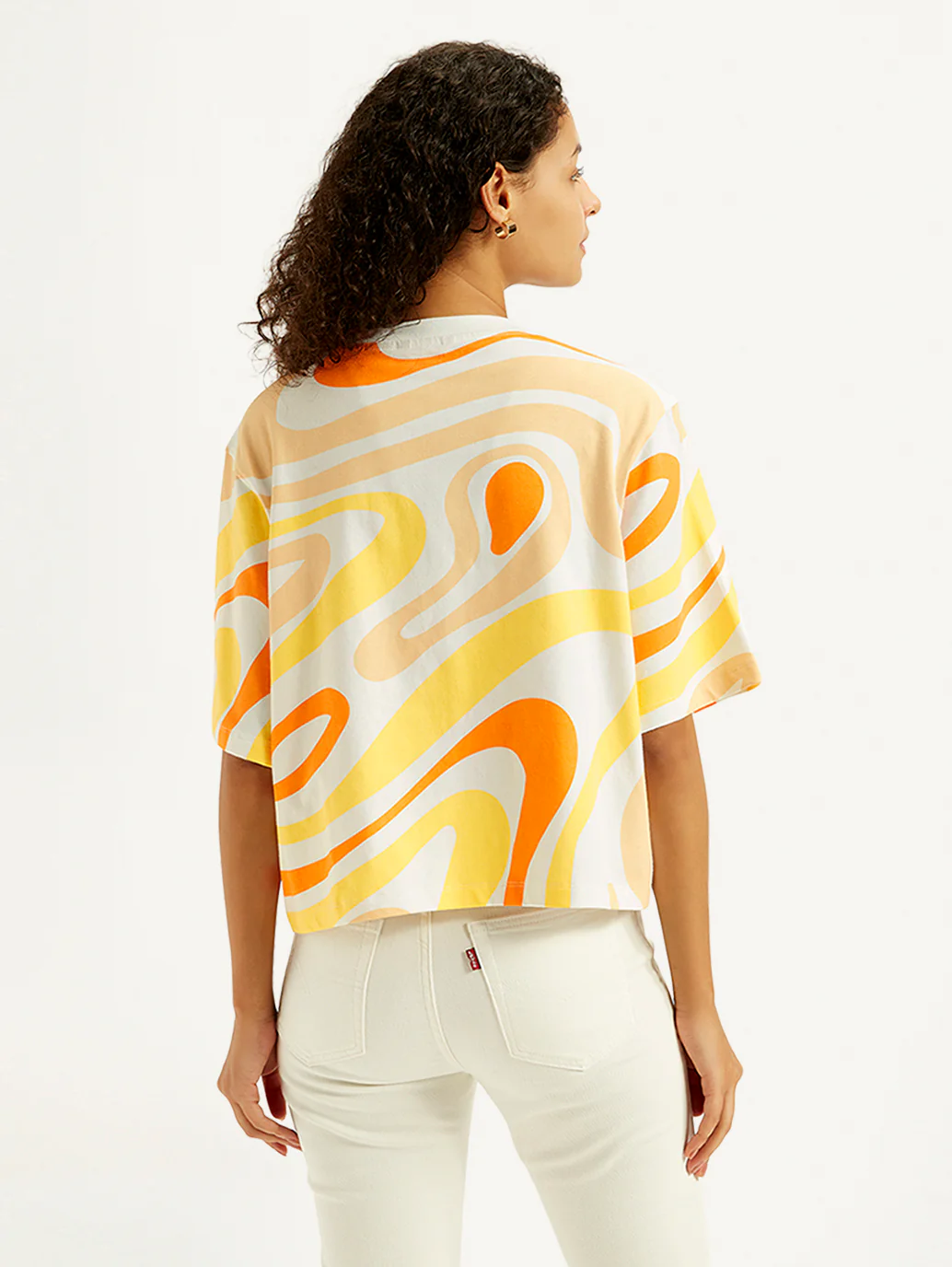 Women's Abstract Print Relaxed Fit T-shirt - Image 5