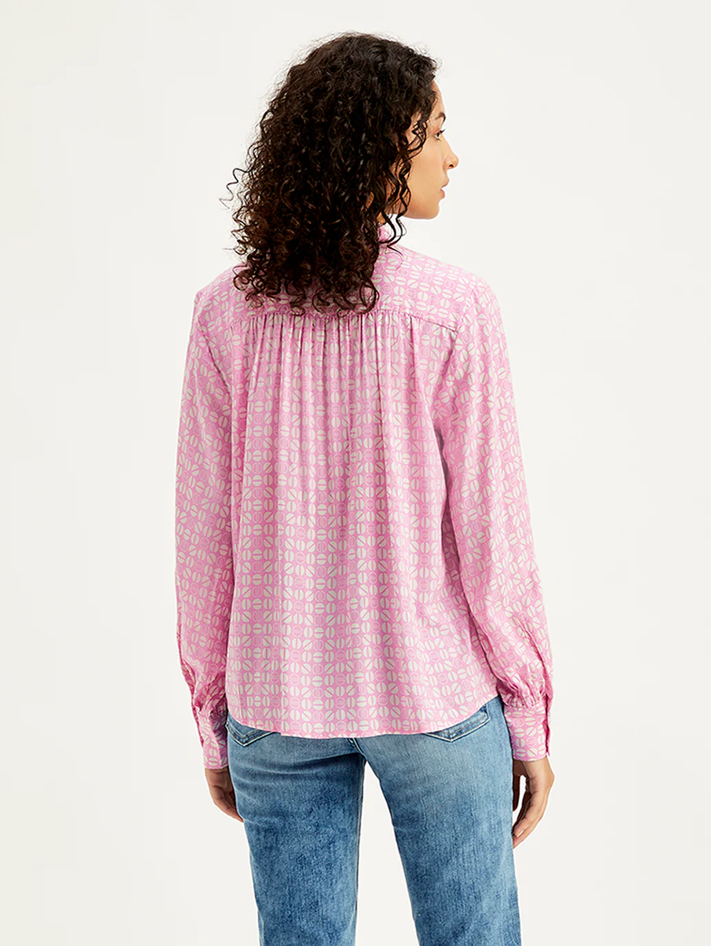 Women's All Over Print Pink Top - Image 4