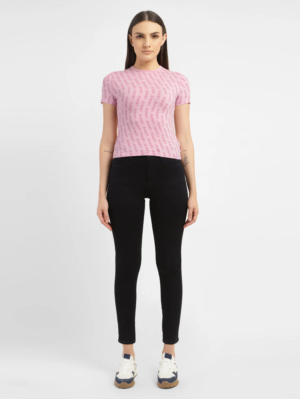 Women's Brand Logo Slim Fit T-shirt - Image 6