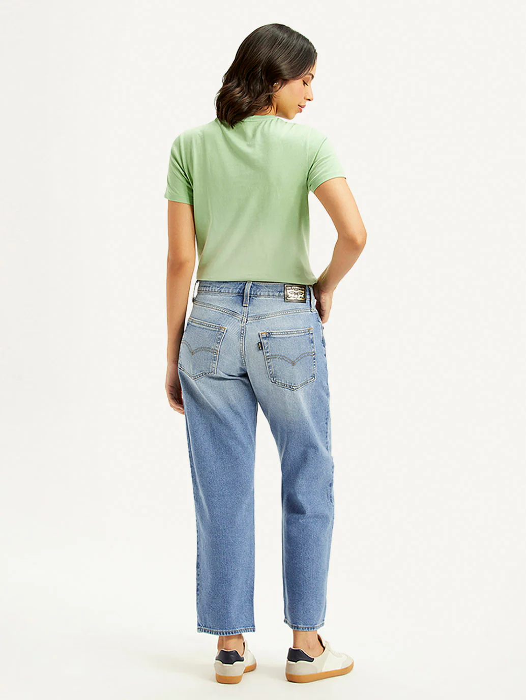 Women's 94 Light Blue Baggy Fit Mid Rise Jeans - Image 3