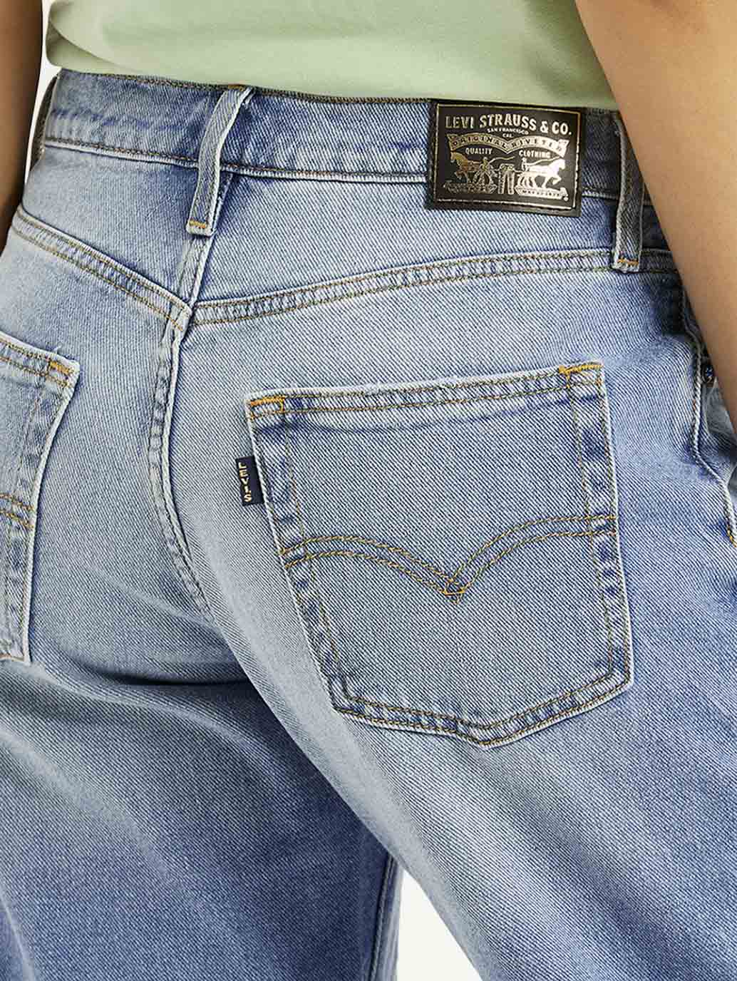 Women's 94 Light Blue Baggy Fit Mid Rise Jeans - Image 5