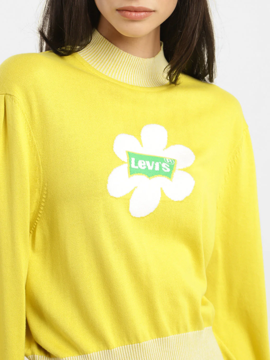 Women's Brand Logo High Neck Sweatshirt - Image 5