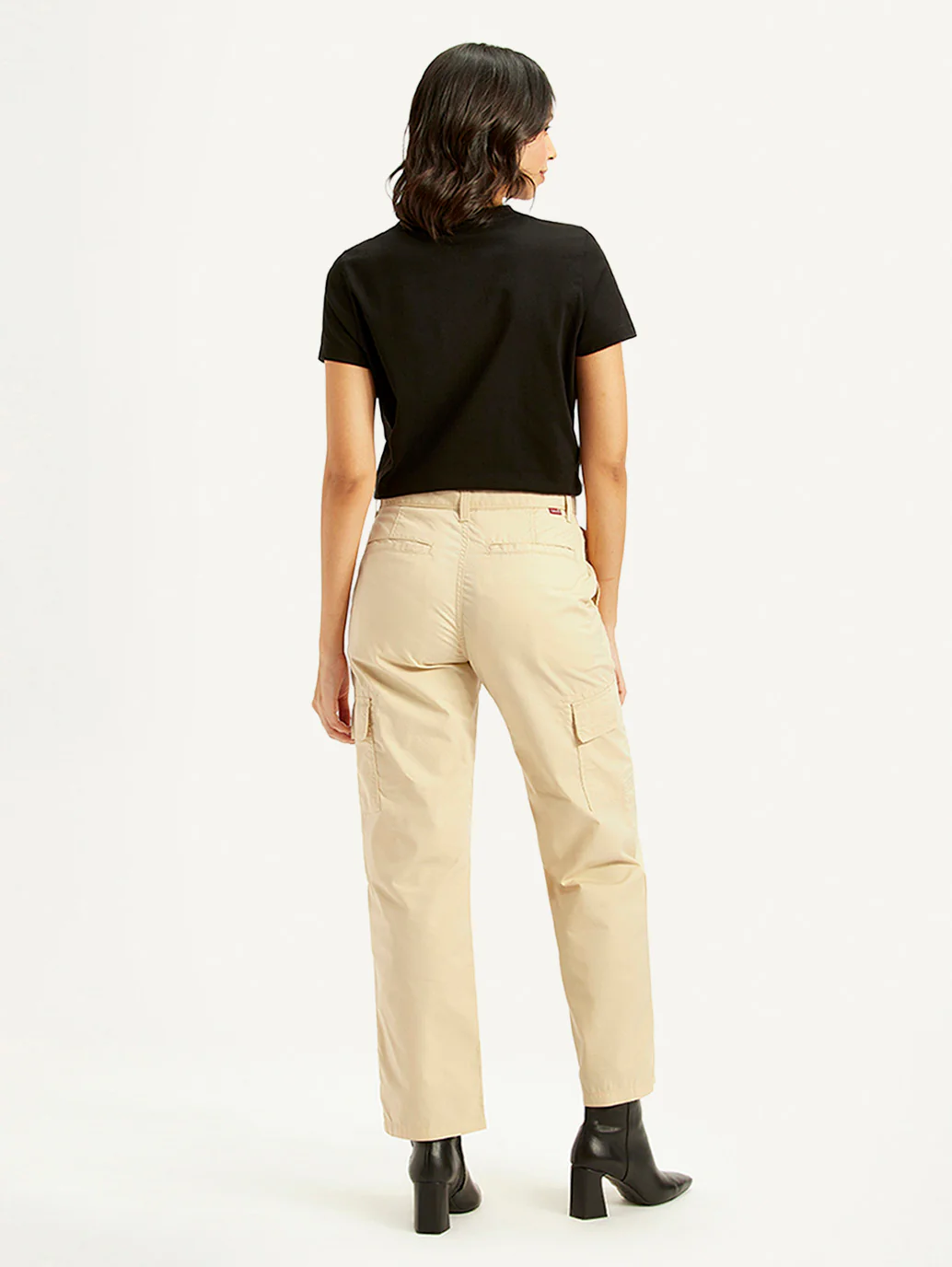 Women's Beige Cargo Trousers - Image 3