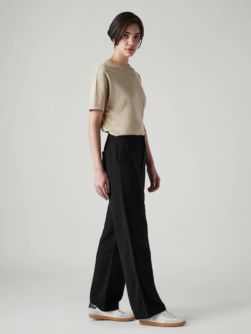 Women's Black Loose Fit High Rise Cargos - Image 6