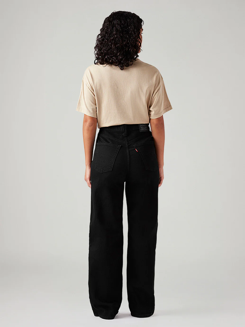 Women's Black Loose Fit High Rise Jeans - Image 4
